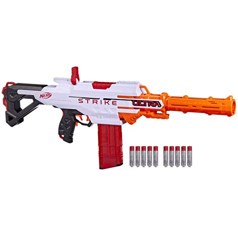 nerf gun darts|Nerf Ultra Strike Motorized Blaster, Integrated Sight, Compatible .